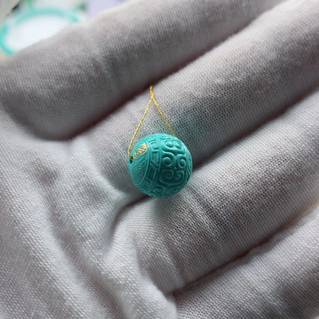 绿松石回纹珠未镶嵌