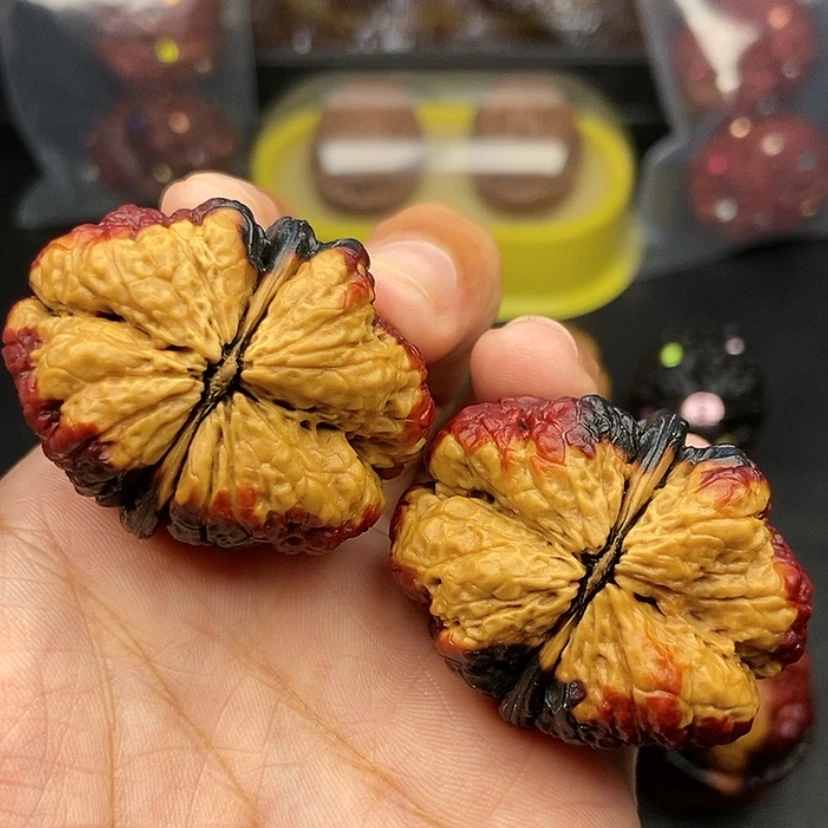 【闪购商品】把件文玩核桃40尺蝴蝶蟾