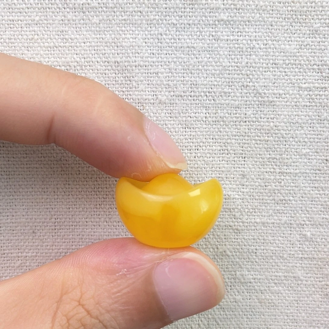 琥珀未镶嵌裸石金元宝