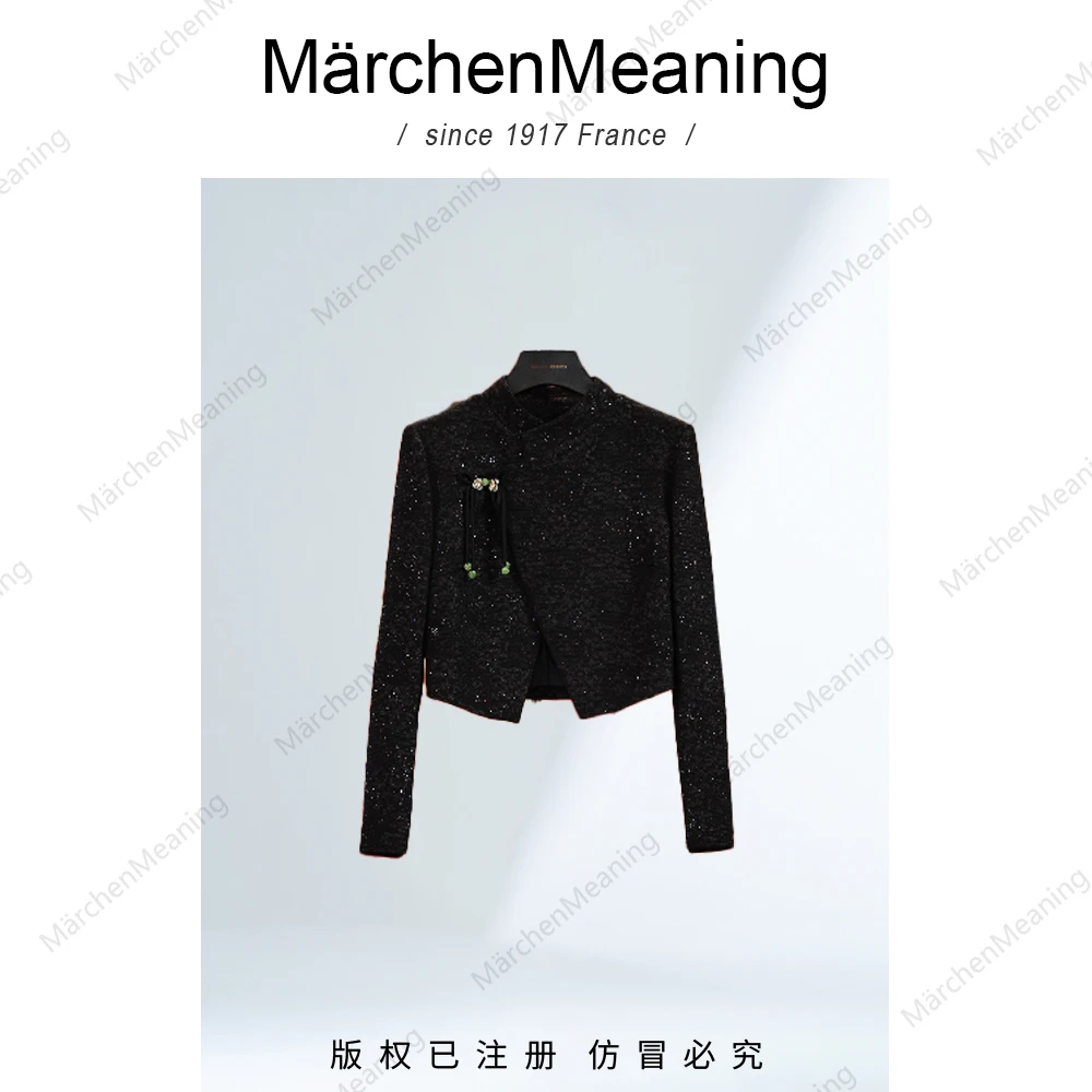 MärchenMeaning新中式国风盘扣提花显瘦优雅设计师女装外套静静