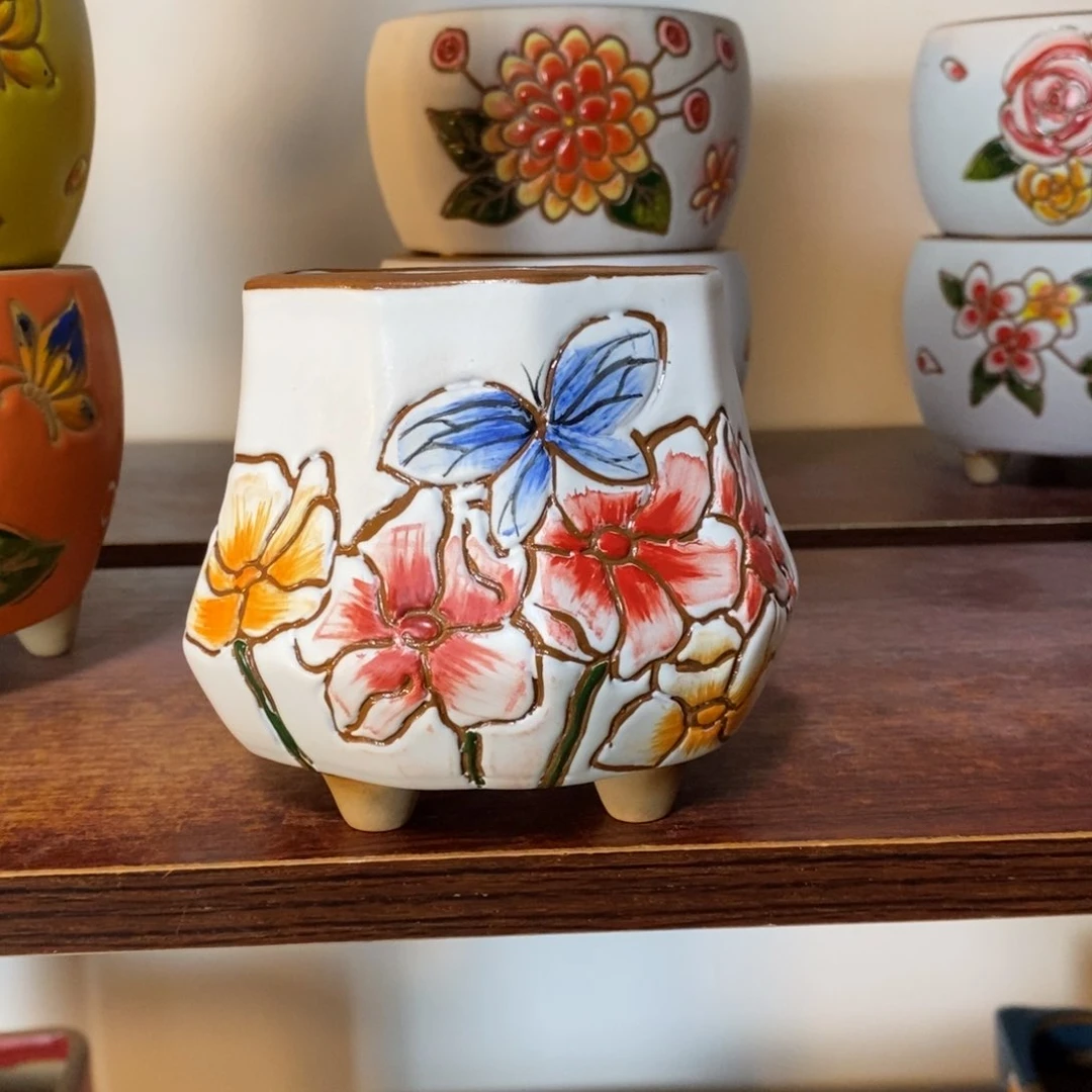 红陶韩式多肉植物花盆