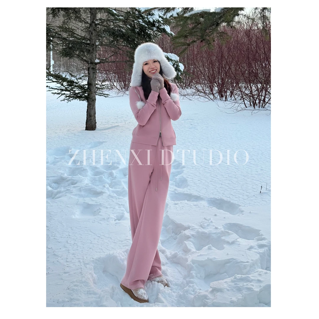 针西【lulu粉】新款高个子穿搭超有氛围感的套装X60038