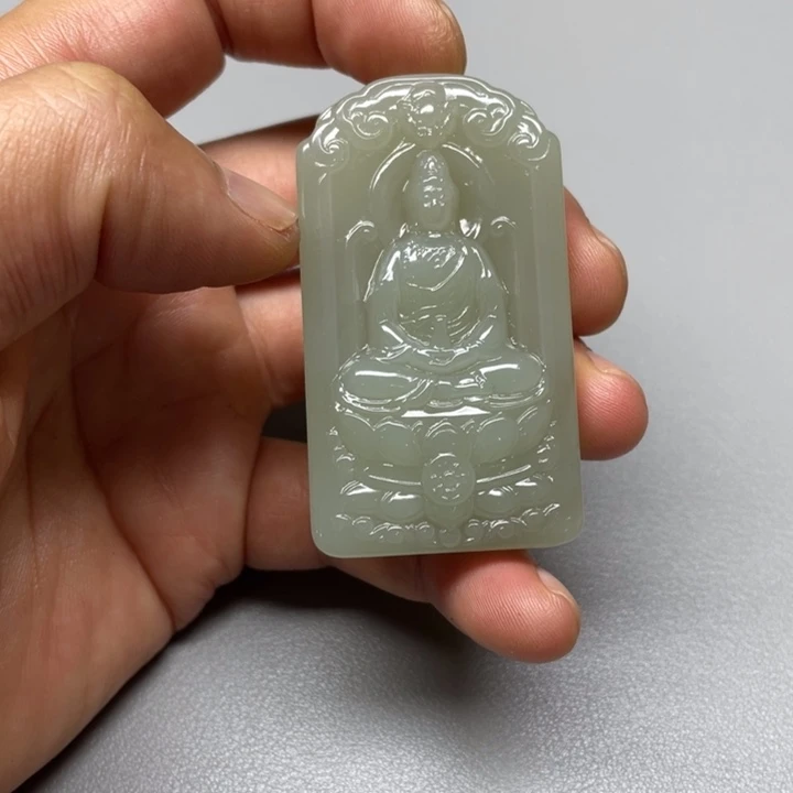 吊坠(不含链)未镶嵌和田玉淡**云