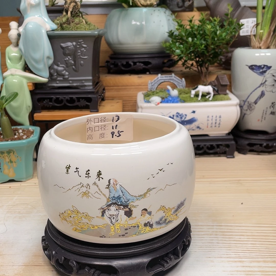 紫砂花盆陶瓷艺术花盆陶瓷