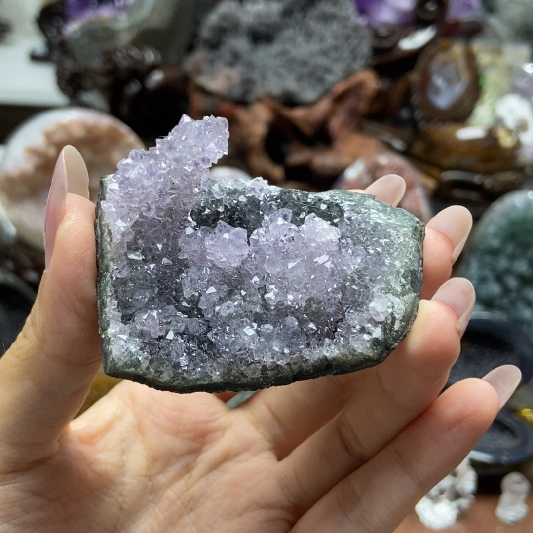 未镶嵌紫晶摆件水晶