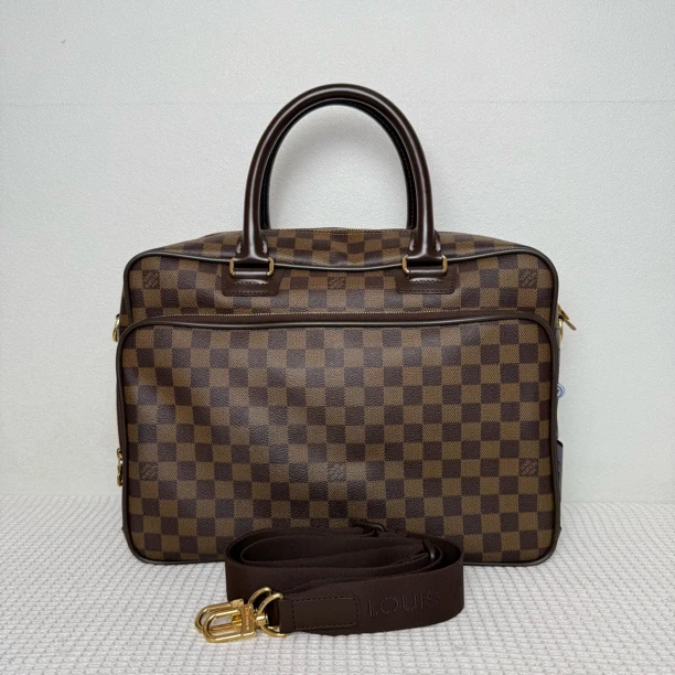 99新 LouisVuitton/路易威登 5045/男士经典棕棋盘格公文包