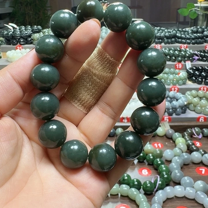 未镶嵌手链和田玉新疆且末蓝卡16