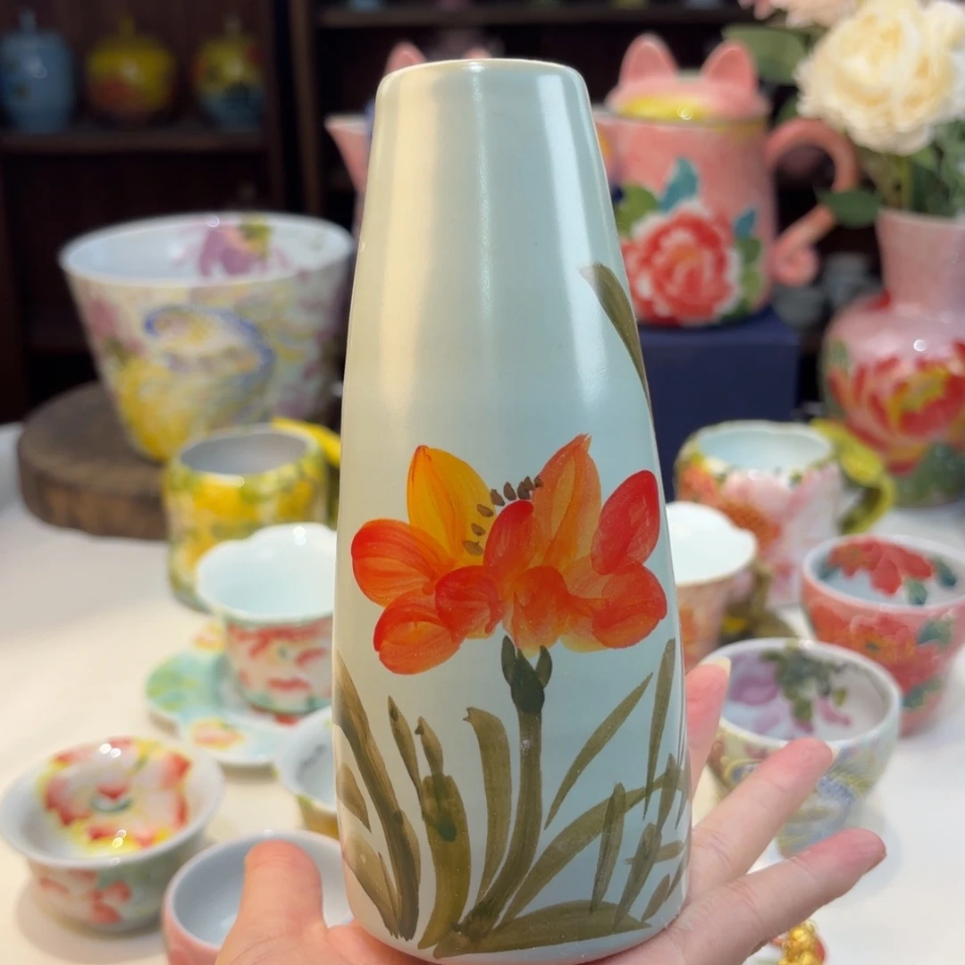 景德镇手绘高温釉下彩陶瓷茶具