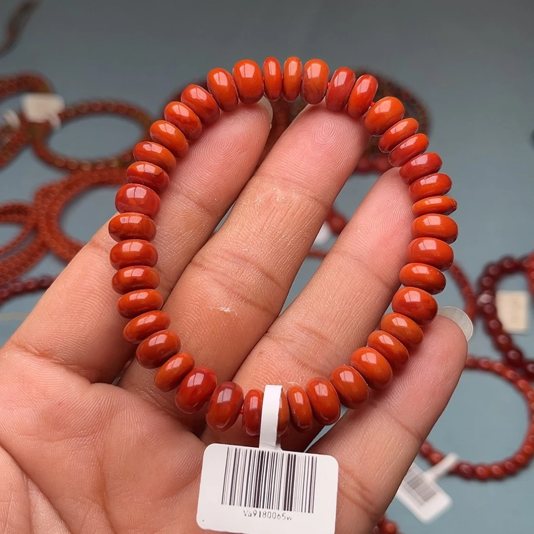 南红玛瑙未镶嵌手链藏扣手串卡9