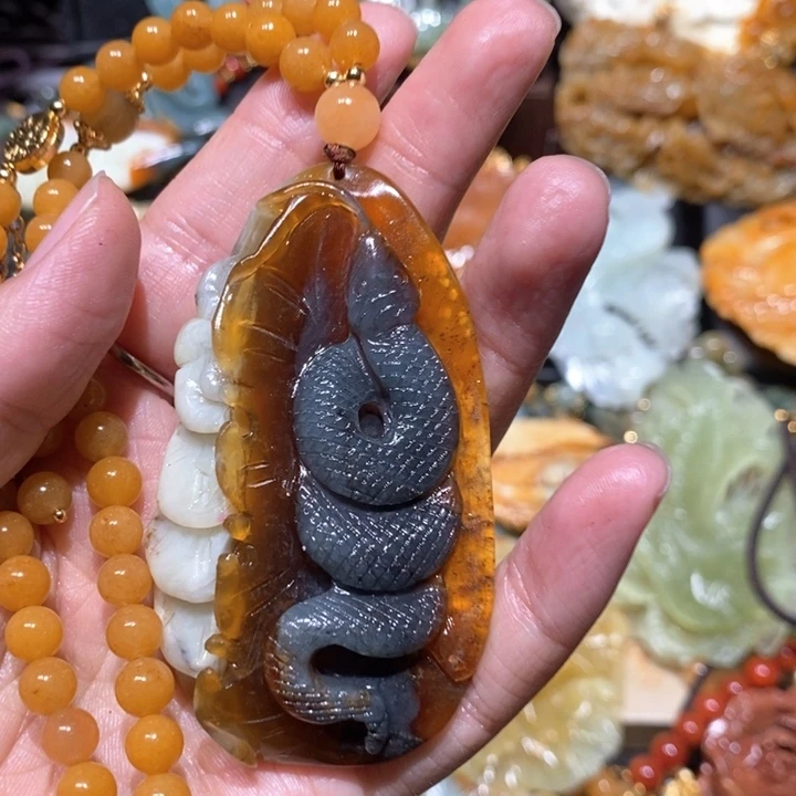 岫玉毛衣链未镶嵌