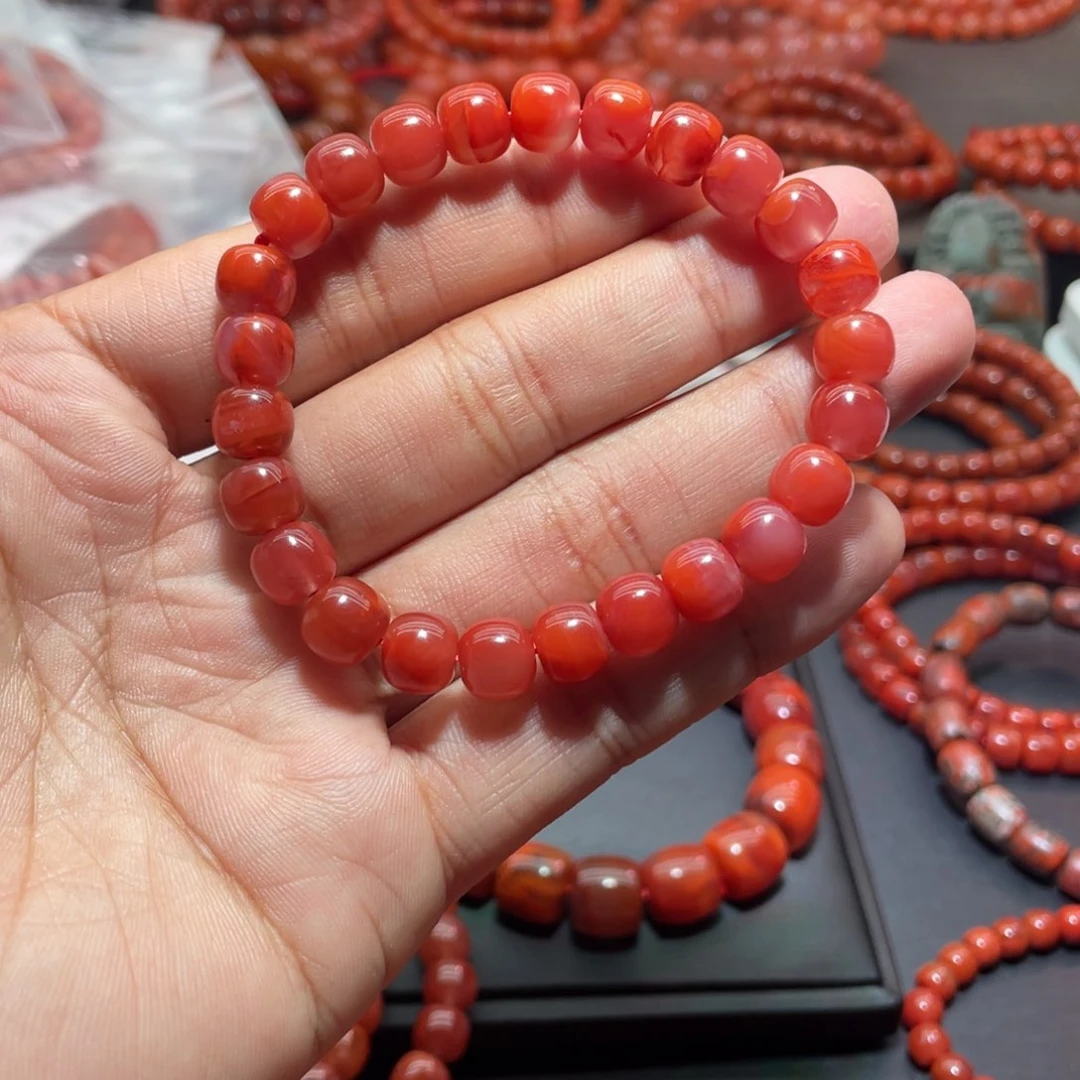 南红玛瑙手链未镶嵌