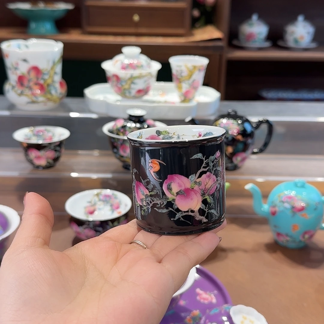 珐琅彩竹茶具茶具套装