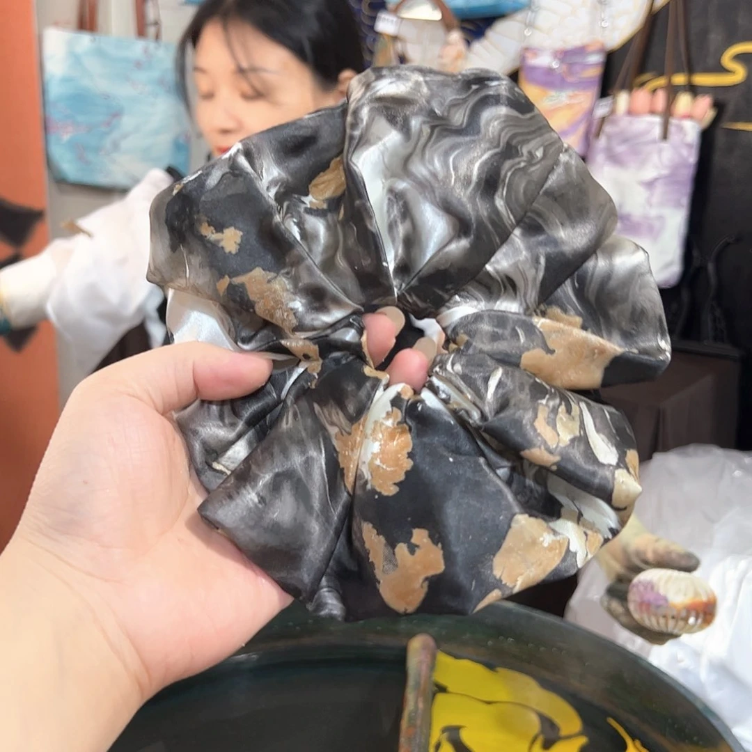 107水墨金华圆饼发圈