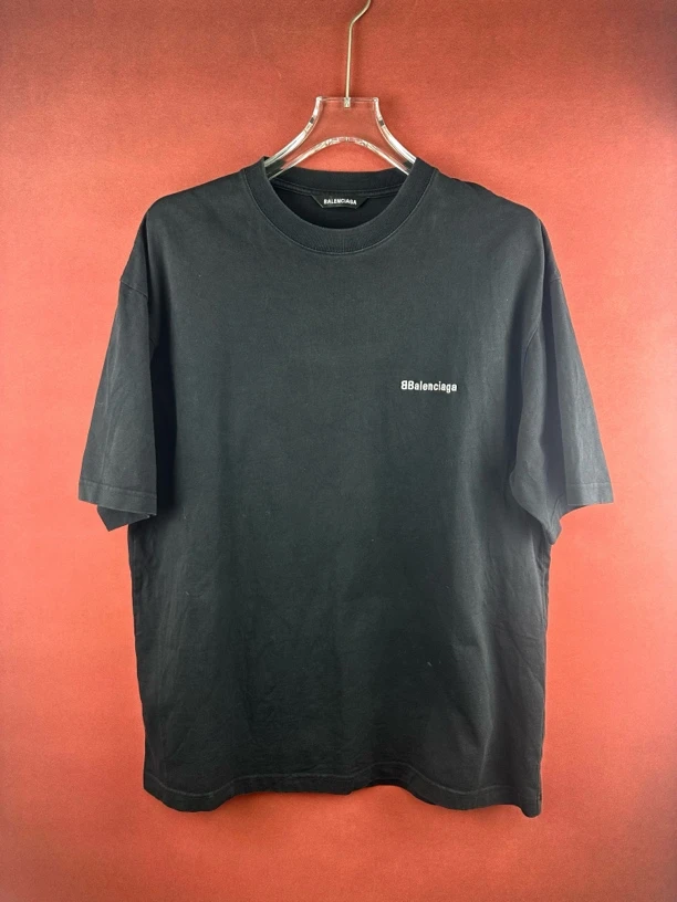 99新 Balenciaga/巴黎世家 反字母刺绣LOGO短袖/S码/NR0005