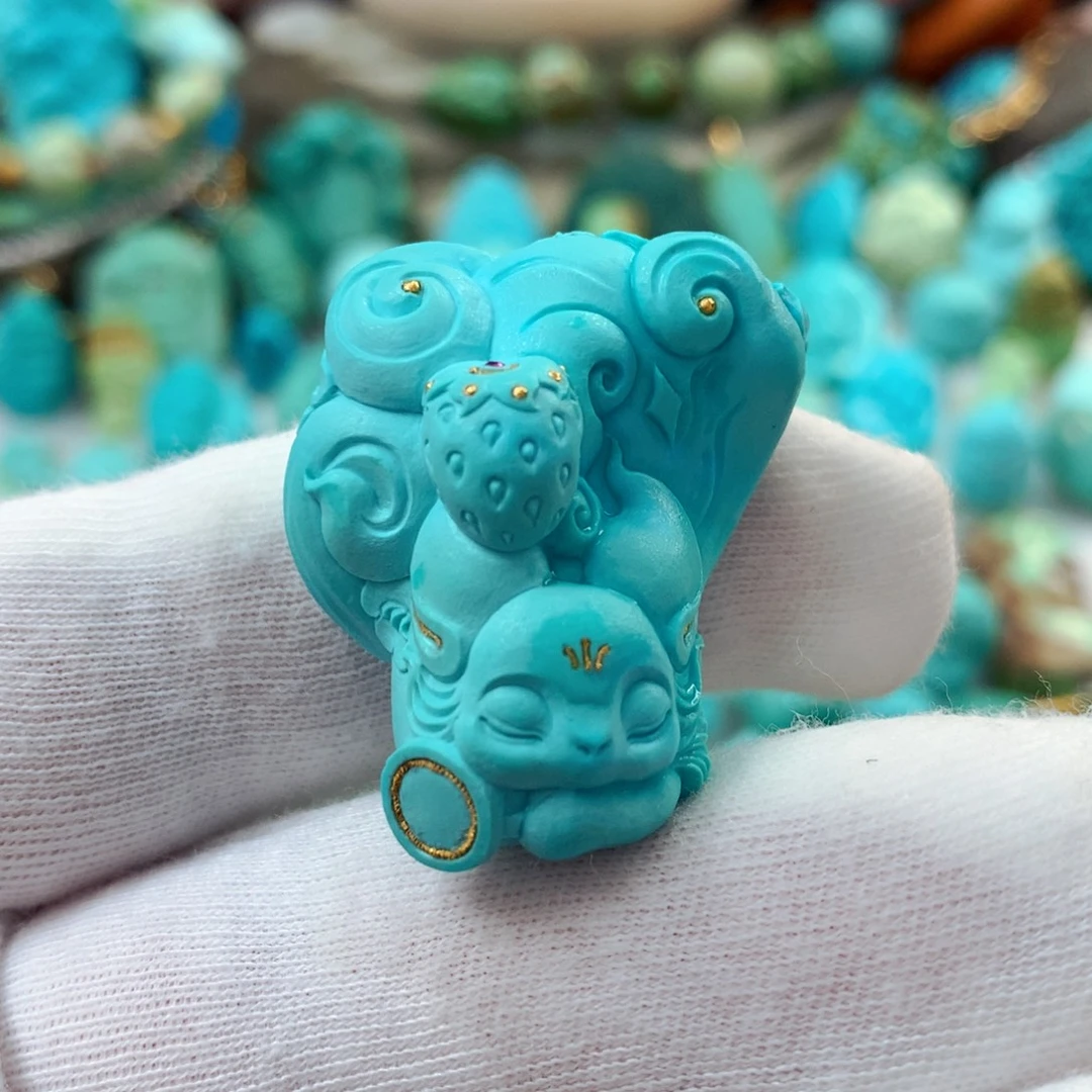 绿松石未镶嵌珠宝半成品