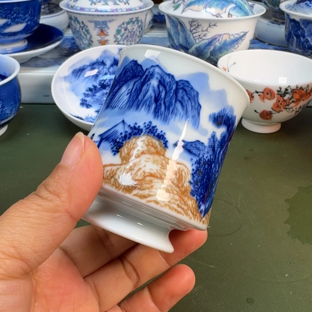 陶景德镇纯手绘茶具圆圆213