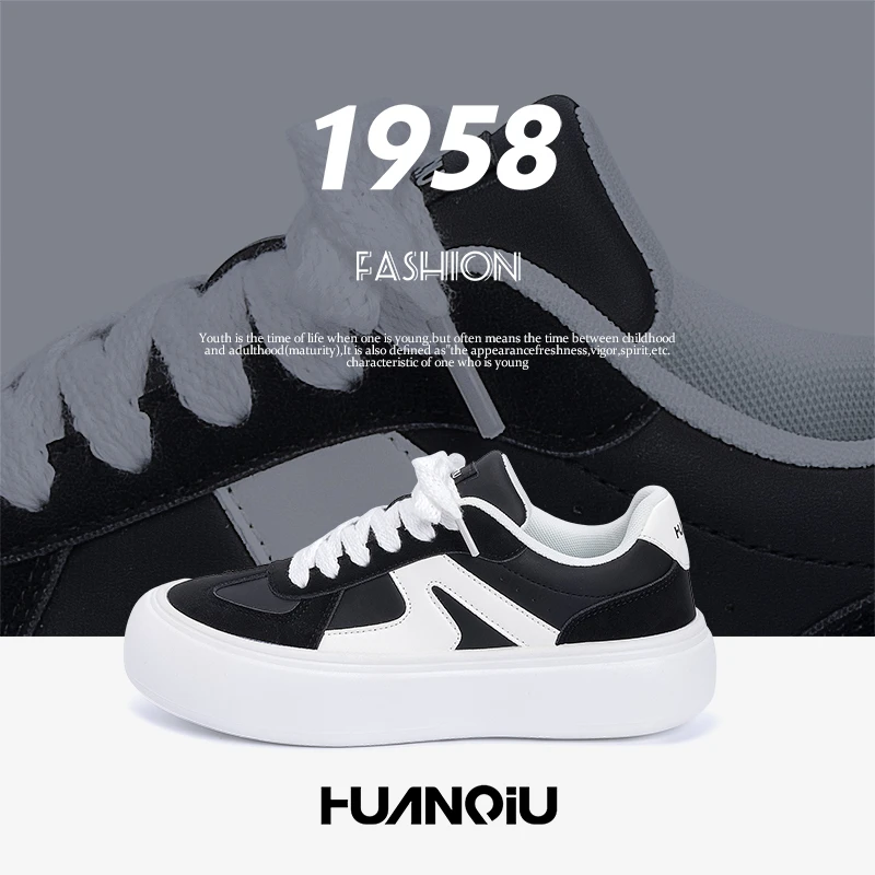 环球小众复古德训鞋2025春季新款经典黑白潮流男鞋爆款设计感板鞋