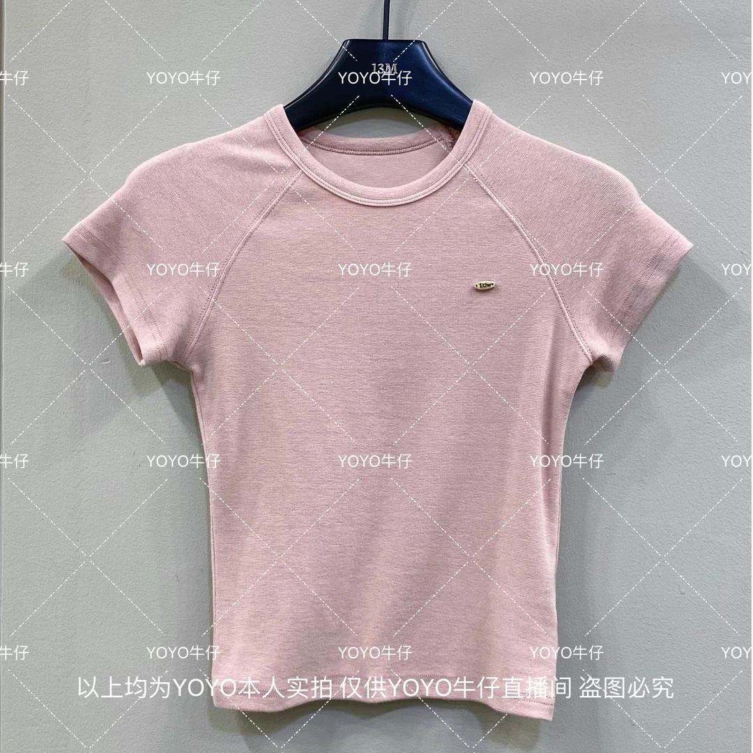 YOYO自制【小精致】夏季显瘦百搭修身纯色圆领上衣短袖T恤