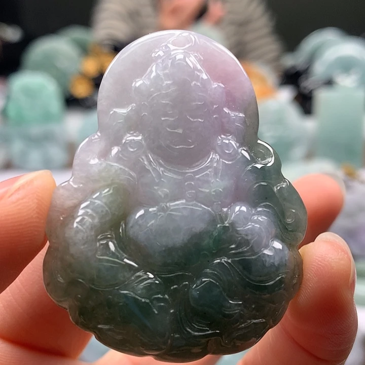 翡翠未镶嵌颈饰黄财神爷福利