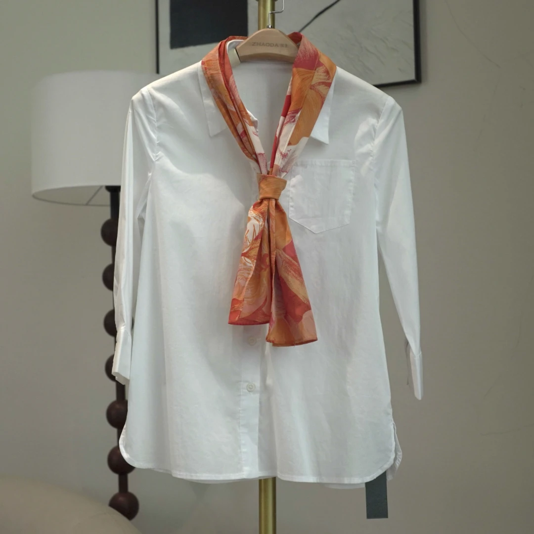 春款白色衬衫女-07021C