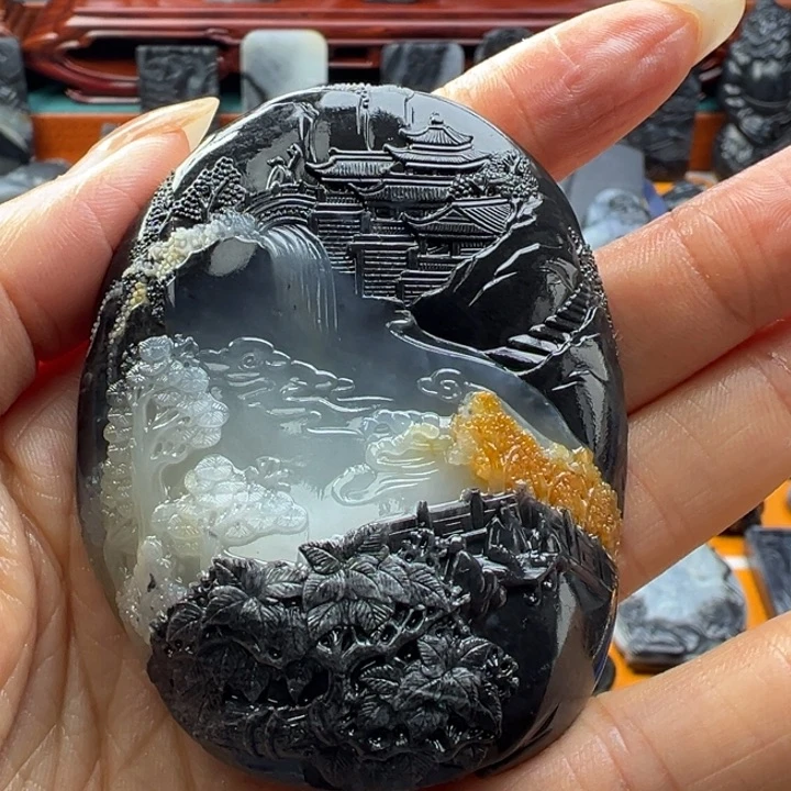 和田玉未镶嵌颈饰