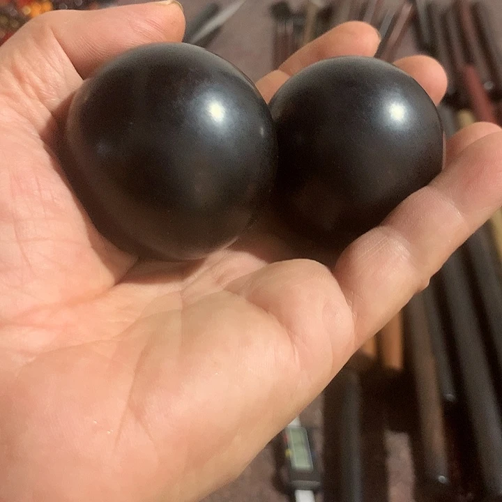 东非黑黄檀（紫光檀）砌****人紫光檀木手球