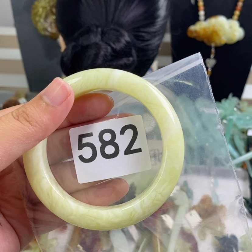 【闪购商品】岫玉发饰未镶嵌蓝*