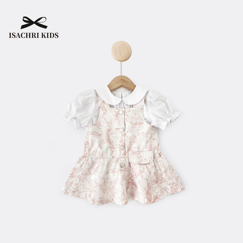 【1月5日反季清】D家系列女童套装背心裙娃娃衫帽子三件套 IS069