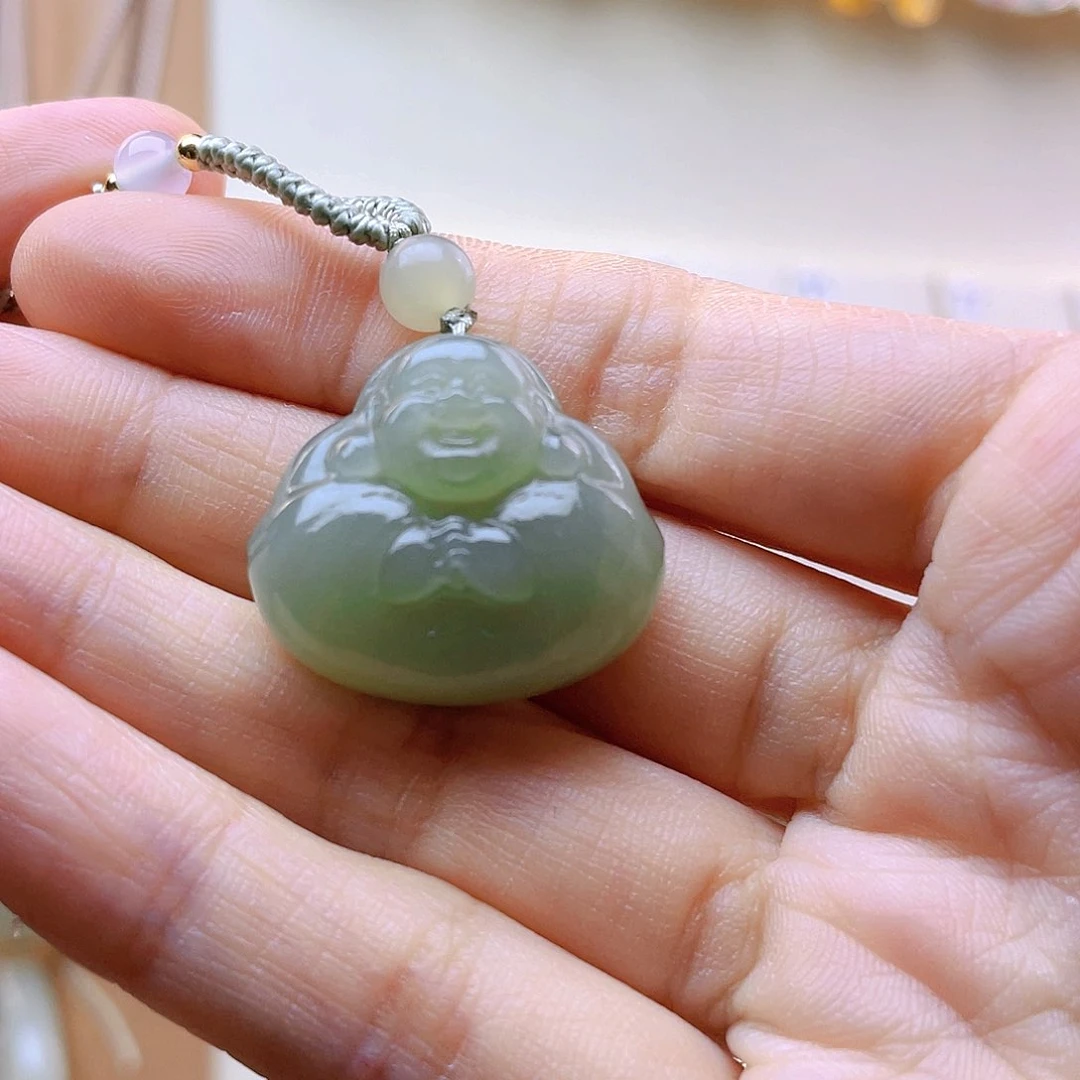 和田玉未镶嵌吊坠(赠链)笙*