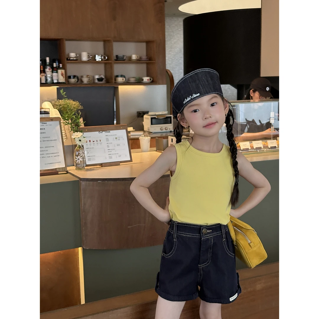 Harper kids 韩版女童夏季薄款吸汗透气百搭无袖背心 H25070613