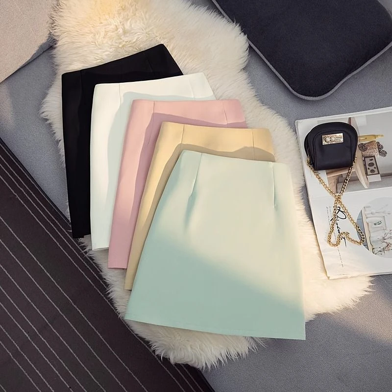 【现货+运费险】西装半身裙女2025年秋季防走光高腰A字显瘦百搭短裙