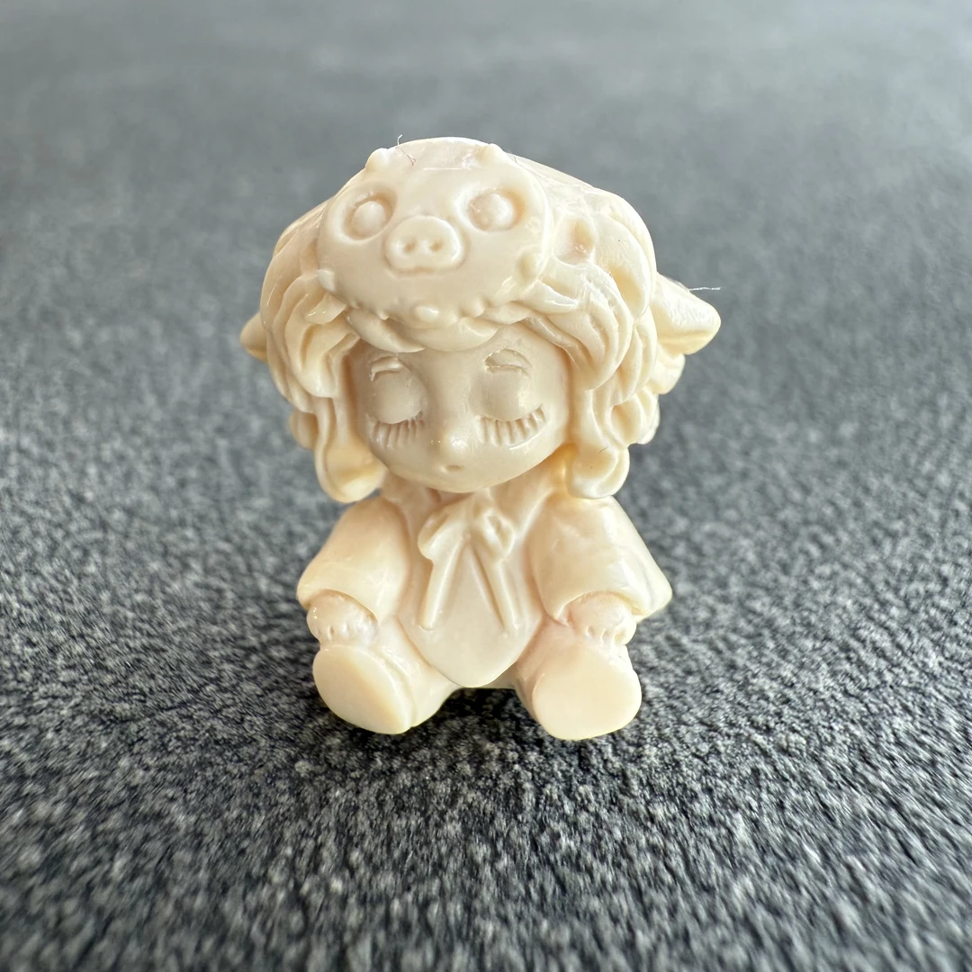 猛犸象牙雕刻萌宠猪宝宝配饰手串吊坠