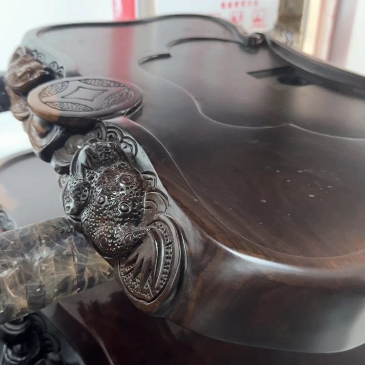 正品黑檀木实木茶盘70/40