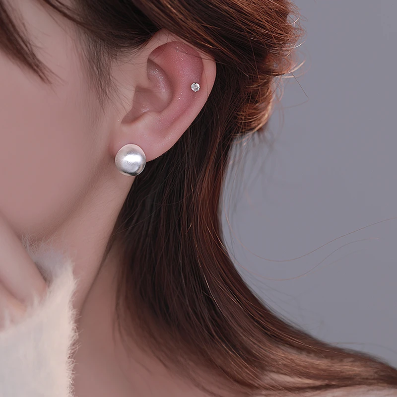 CUOOYINO/初影 铜合金耳饰 【银豆豆】925银针耳饰小巧精致耳钉耳环
