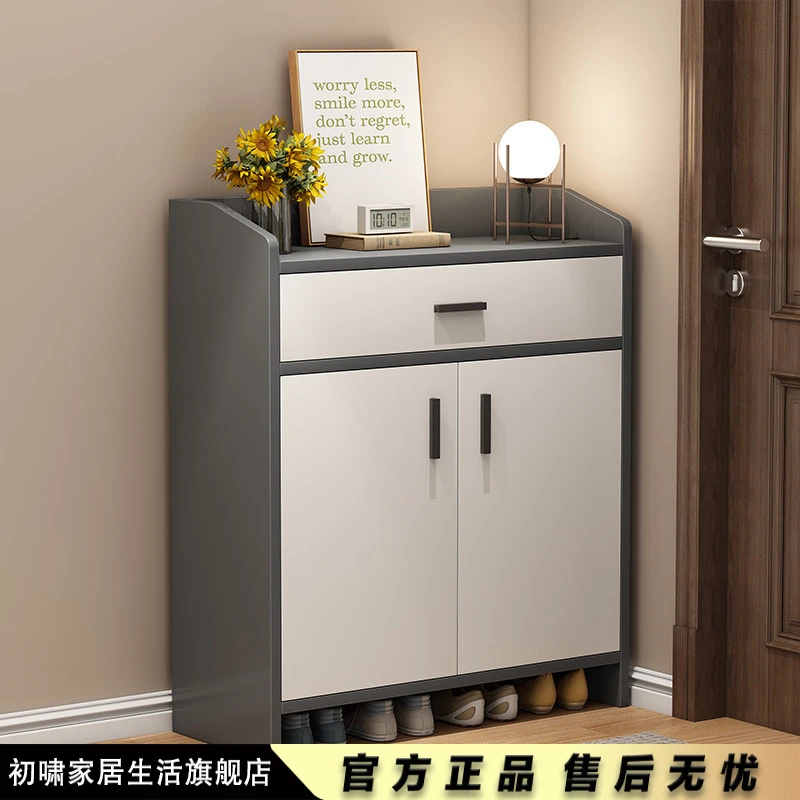 鞋柜2025年家用靠墙入户门口玄关柜一体大容量神器鞋架新款实木