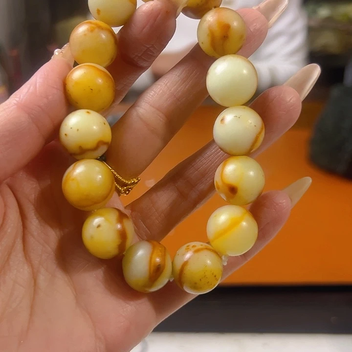 蛇纹石玉手链未镶嵌黄****修2