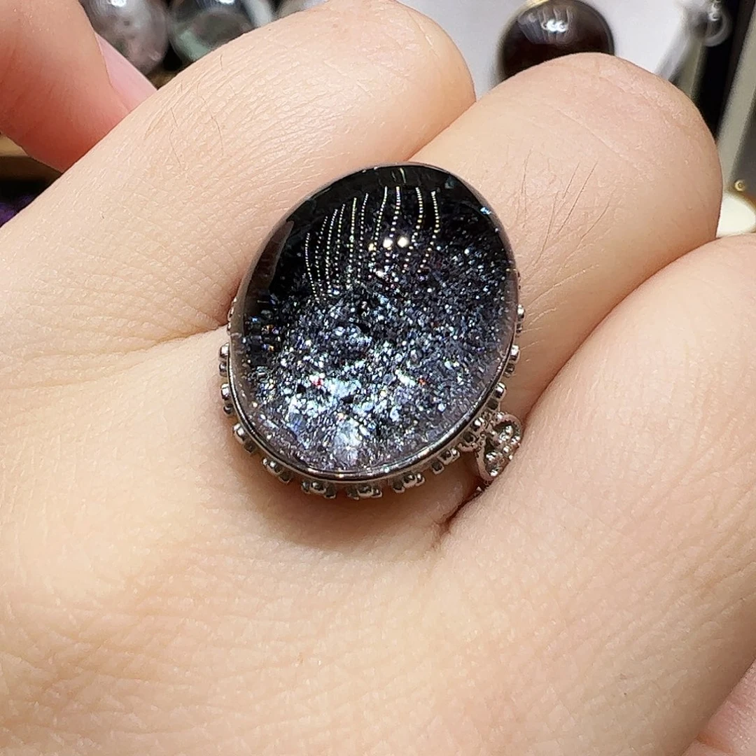 梅***翠银S925镶嵌珠宝半成品水晶