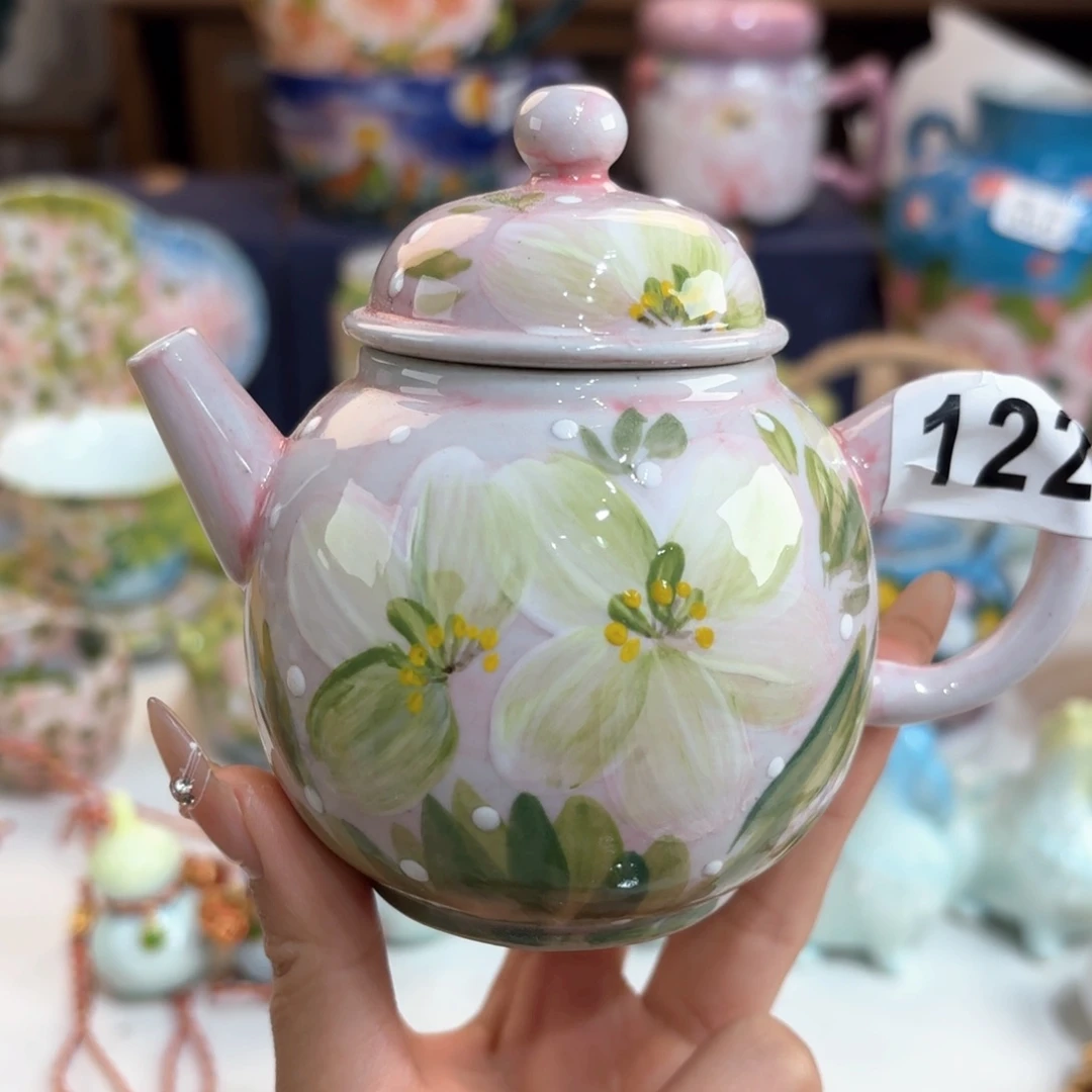 景德镇手绘高温釉下彩陶瓷茶具