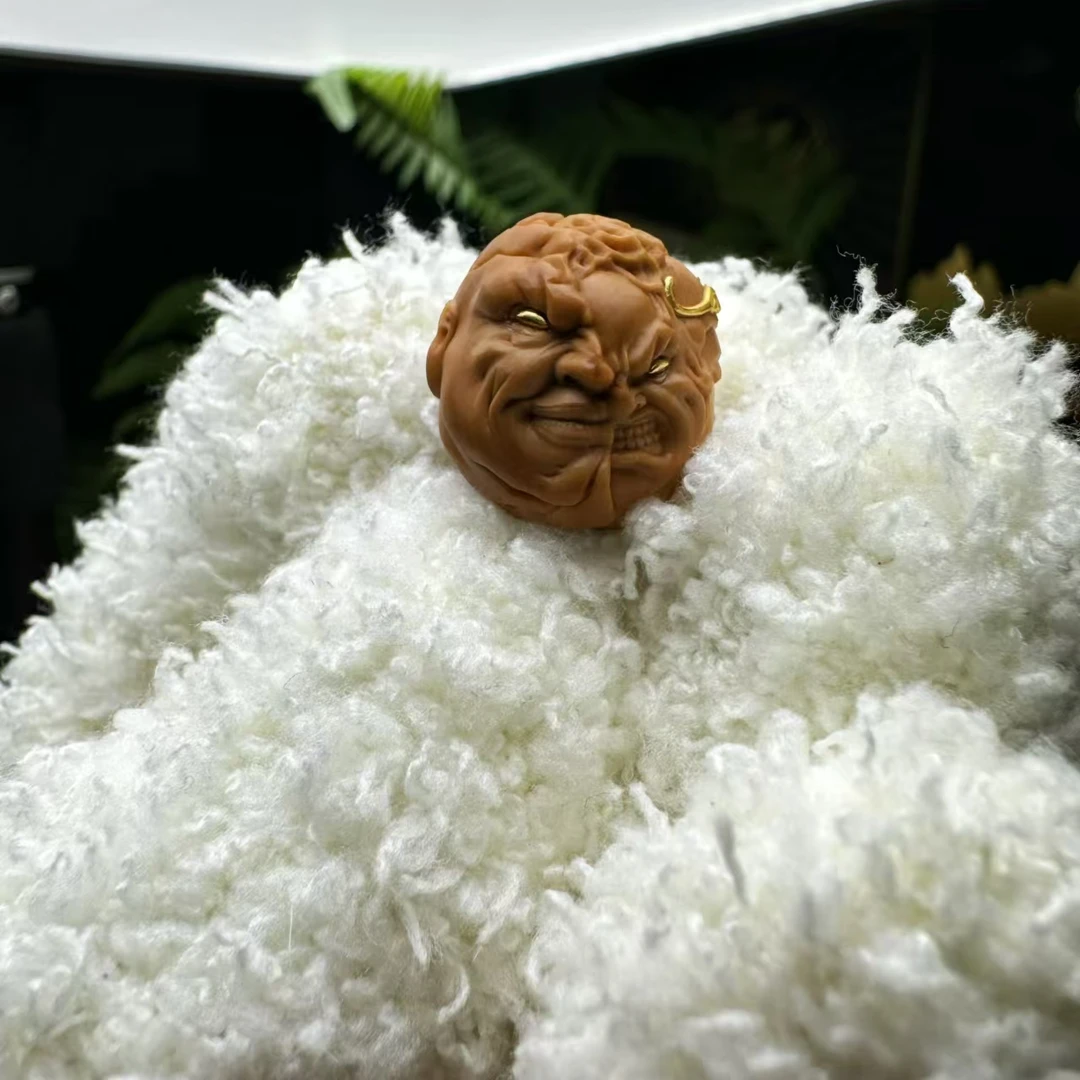 夺面怒目  猴头核桃雕刻
