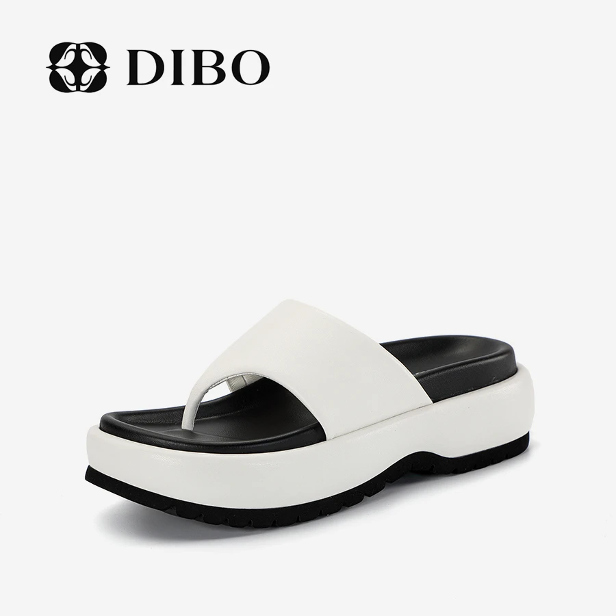 DIBO碲铂 斑驳昼夜 通勤厚底纯色人字拖简约休闲拖鞋25215668
