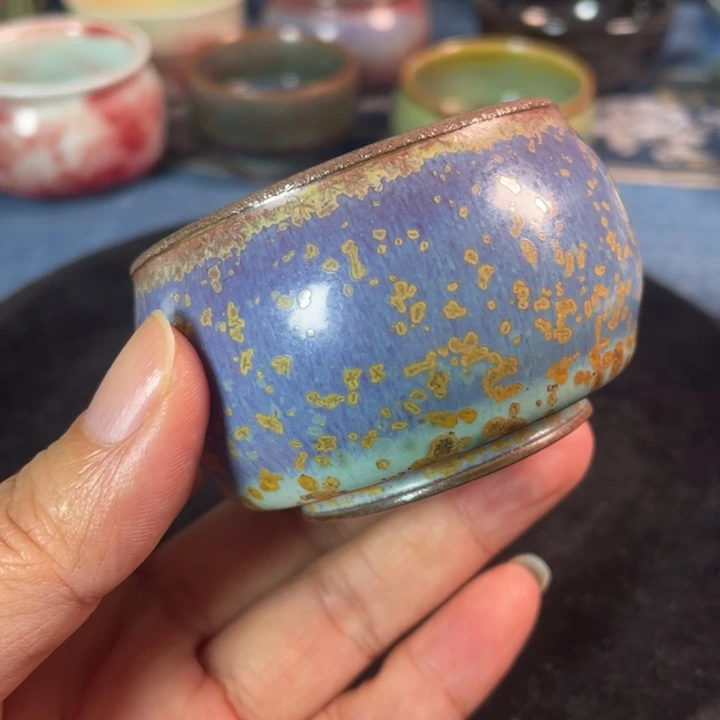 摆件钧瓷碳烧禅定杯