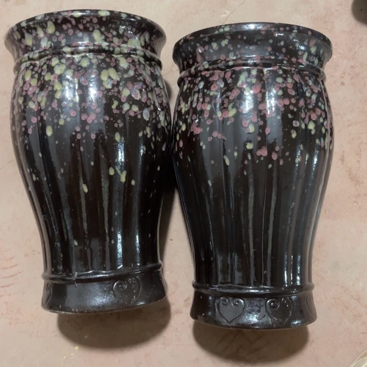 紫砂花盆口径15高度26两只正品