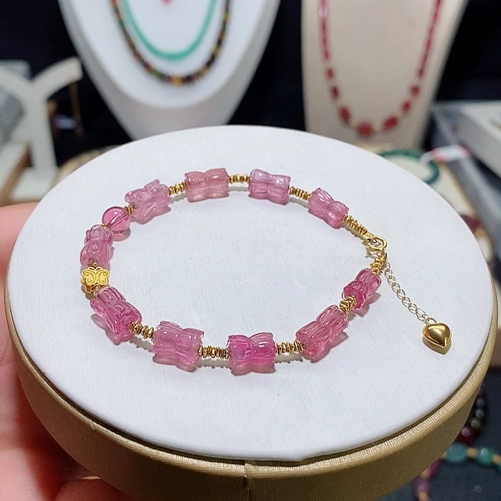 碧玺手链18K金镶嵌碧玺手链