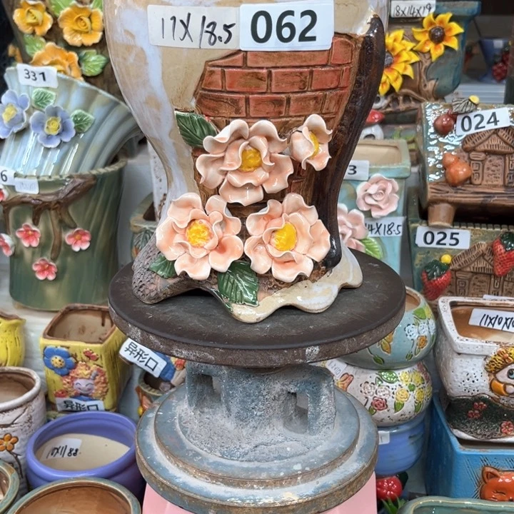 紫砂花盆粗陶材质多肉花盆