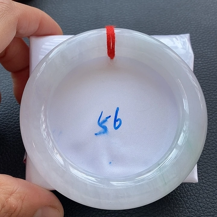 翡翠手镯未镶嵌4白月光飘绿丝大胖圆4