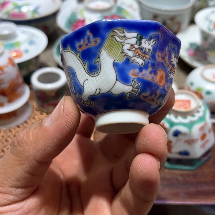 纯手绘精品盖碗杯