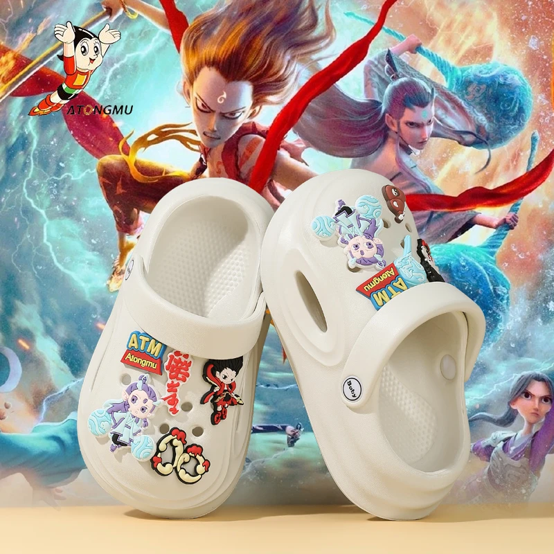 阿童木洞洞鞋室内防臭男童女童夏季防滑外穿厚底儿童洞洞鞋