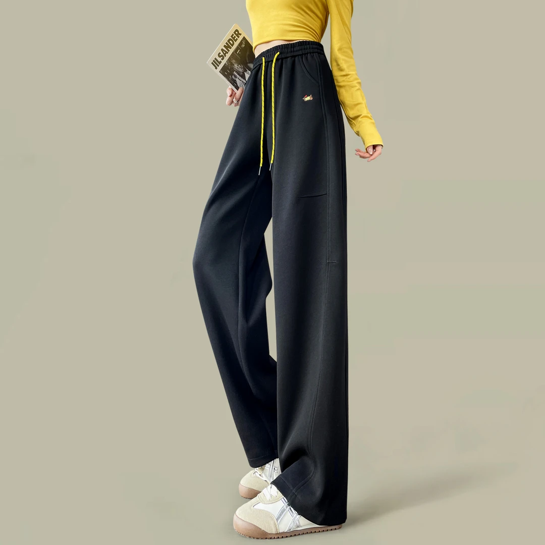 阔腿弯刀裤女春秋季2025年新款高腰直筒显瘦百搭休闲香蕉卫裤潮