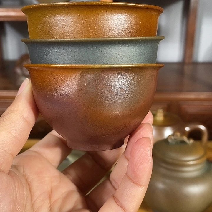 会***蛙紫砂茶壶100cc朱泥 小杯