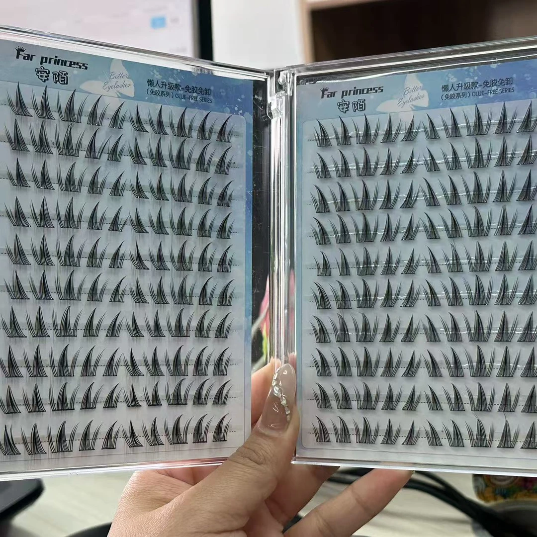 免胶向日葵假睫毛睫毛书自然纯欲浓密懒人新手分段睫毛单簇初学者